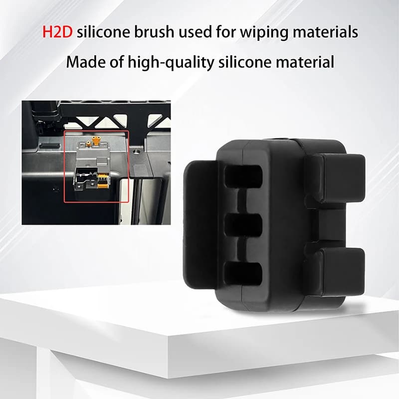 Kit di pulizia con spazzola in silicone per ugelli Hotend, 5 pezzi per stampanti 3D P2S/H2D/H2S