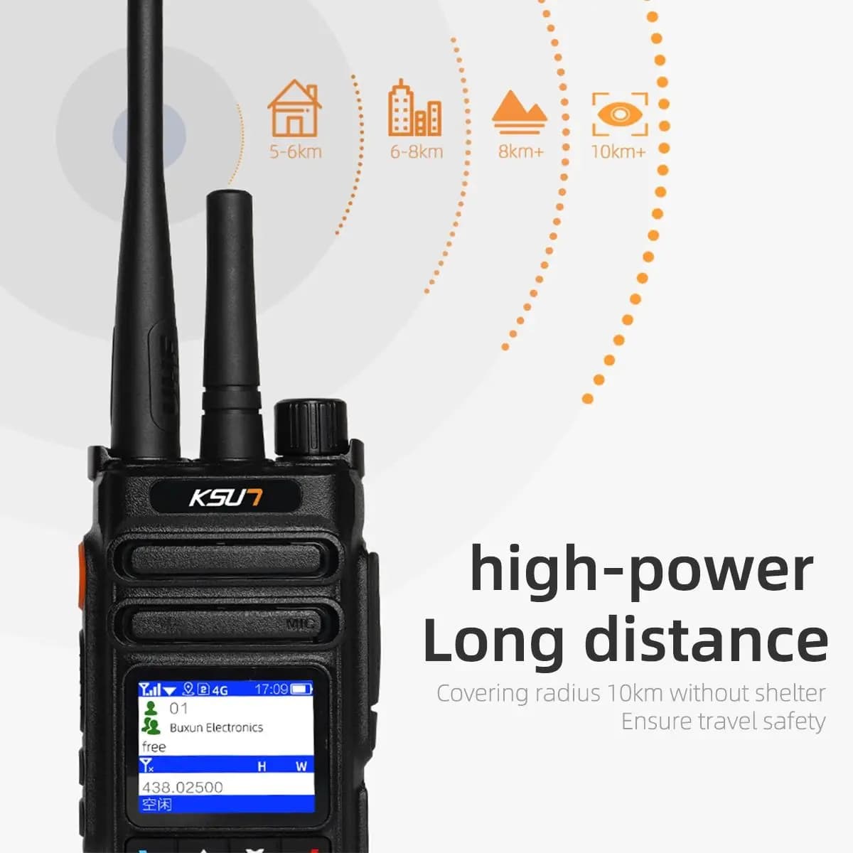 KSW-CT52 Global POC PTT Walkie Talkie Sim Card Rete Telefono cellulare Radio A lungo raggio 5000 miglia Walkie Talkie professionale