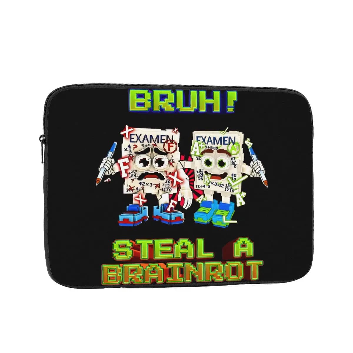 Bruh Yess Noo My Examen Divertente Brainrot Ruba A Brainrot Borsa per laptop Custodia per notebook Custodia antiurto per computer