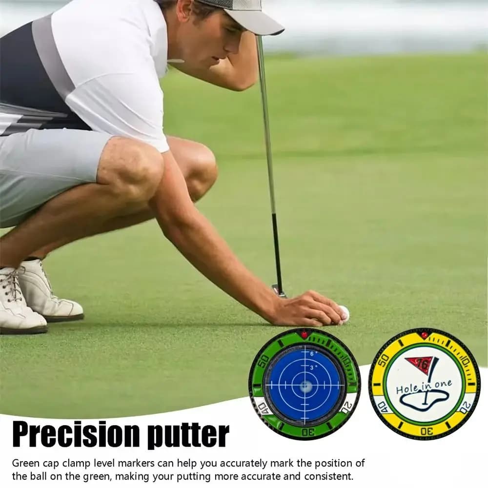 Strumento di Precisione per Golf: Livellatore e Marcatore di Palline, Strumento di Allenamento, Misuratore di Pendenza per Golf, Design Versatile, Trasparente e Chiaro