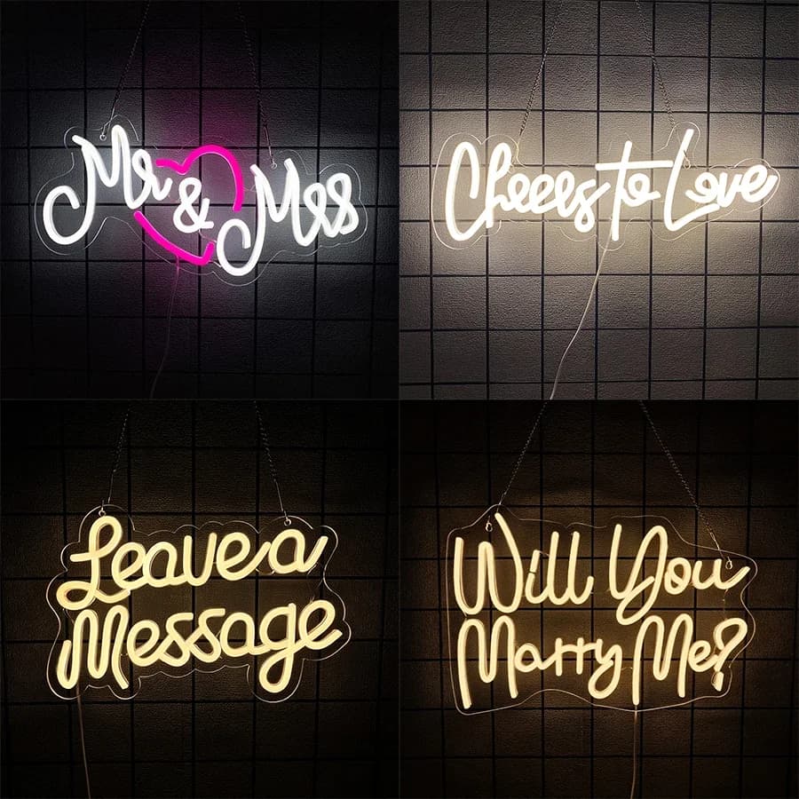 Utilizzato per Decorazioni di Proposte di Matrimonio, Camera da Letto, Matrimonio, Casa, Lampada da Parete Natalizia, Insegna al Neon a Tema Matrimoniale, Icona con Lettere LED.
