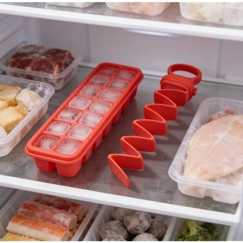 Nuovo stampo per cubetti di ghiaccio a pressione, facile da usare, senza BPA, per alimenti, ideale per casa, cucina, bar, feste, strumento per la produzione di ghiaccio.