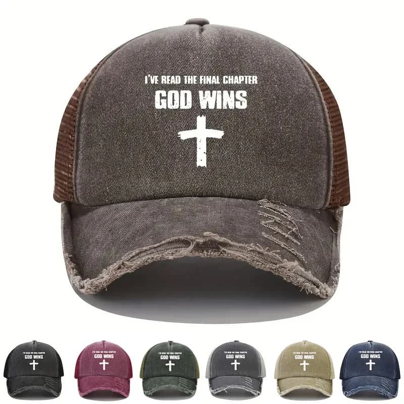 Retro Printed Letter Cross Baseball Cap Fashion Ripped Design Hat Outdoor Sports Sun Protection Adjustable Breathable Peaked Cap