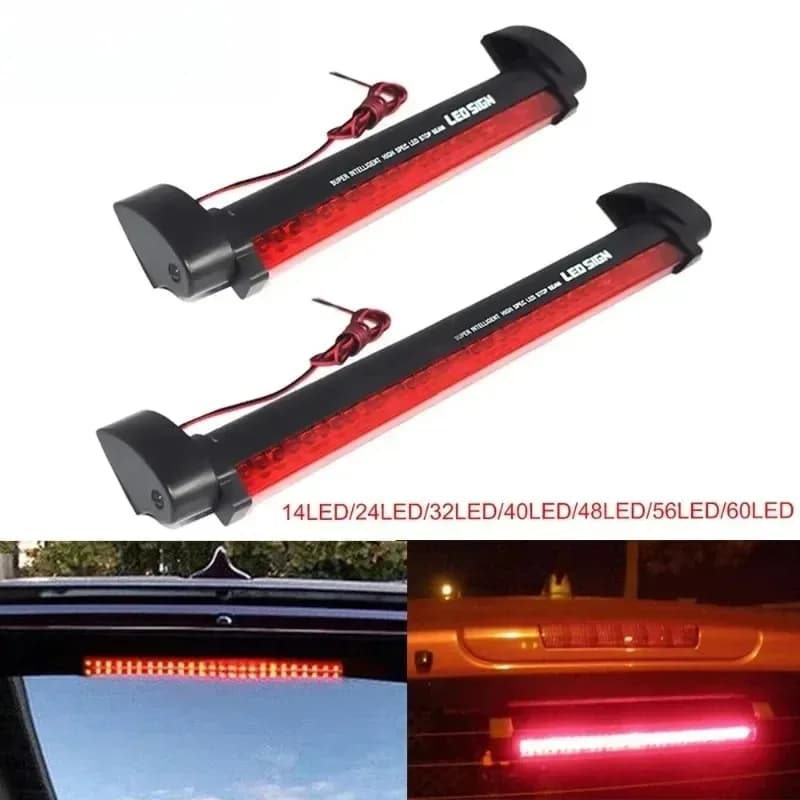 Universale 12V Rosso Auto LED Terze Luci Freno Barra Posteriore Segnale di Parcheggio Lampada Camion Montaggio Alto Spia di Arresto Accessori