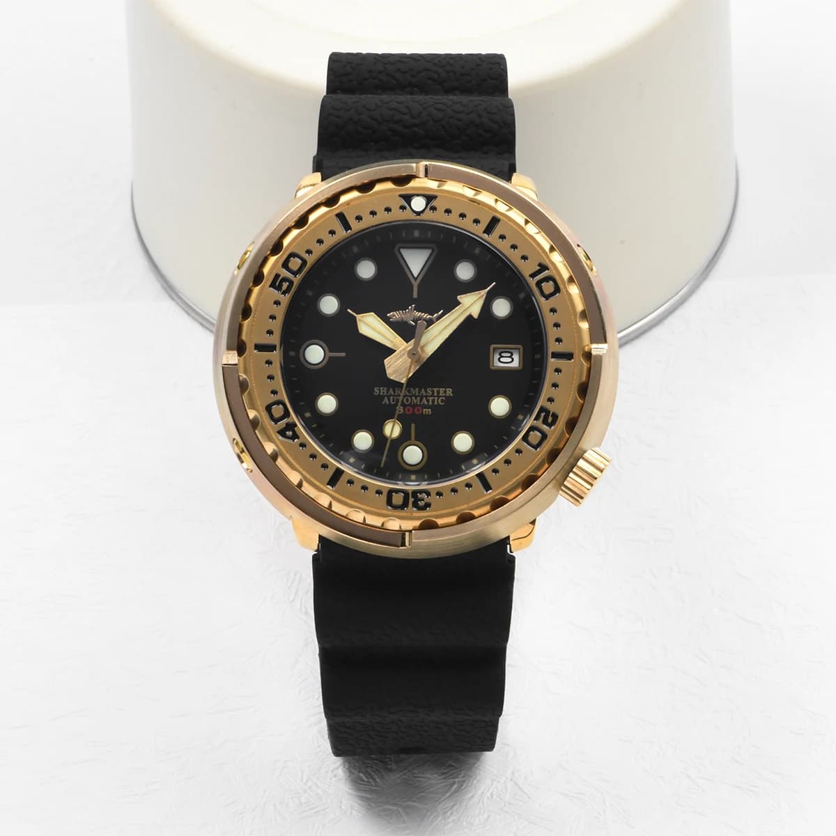 Heimdallr Men Automatic Watch 47mm Tuna Mechanical Wristwatch Aluminium Bronze Case Diver 30ATM Waterproof C3 Luminous NH35