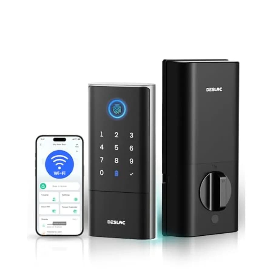 Serratura Intelligente K120 con Impronta Digitale 3D GPT, Batteria da 15.000 mAh, Fino a 13 Mesi di Autonomia, Ingresso Senza Chiave, Serratura per Porta con WiFi Integrato, IP65, Grado BHMA
