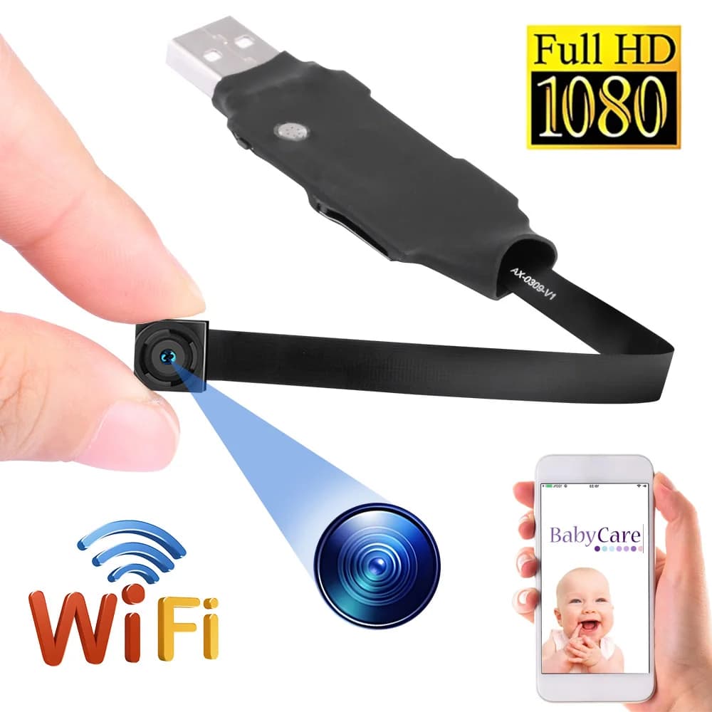 Mini telecamera WiFi da 128 GB 1080P Modulo fai da te Videoregistratore per tata Telecamera di sicurezza domestica Micro videocamera adatta per uso domestico/ufficio