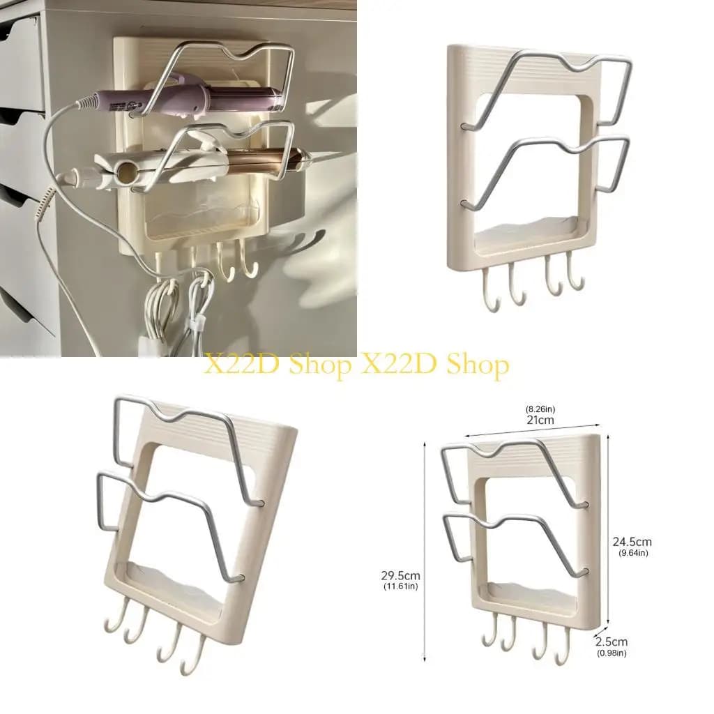 X22D Curling iron storage rack wall mounted, not punching required