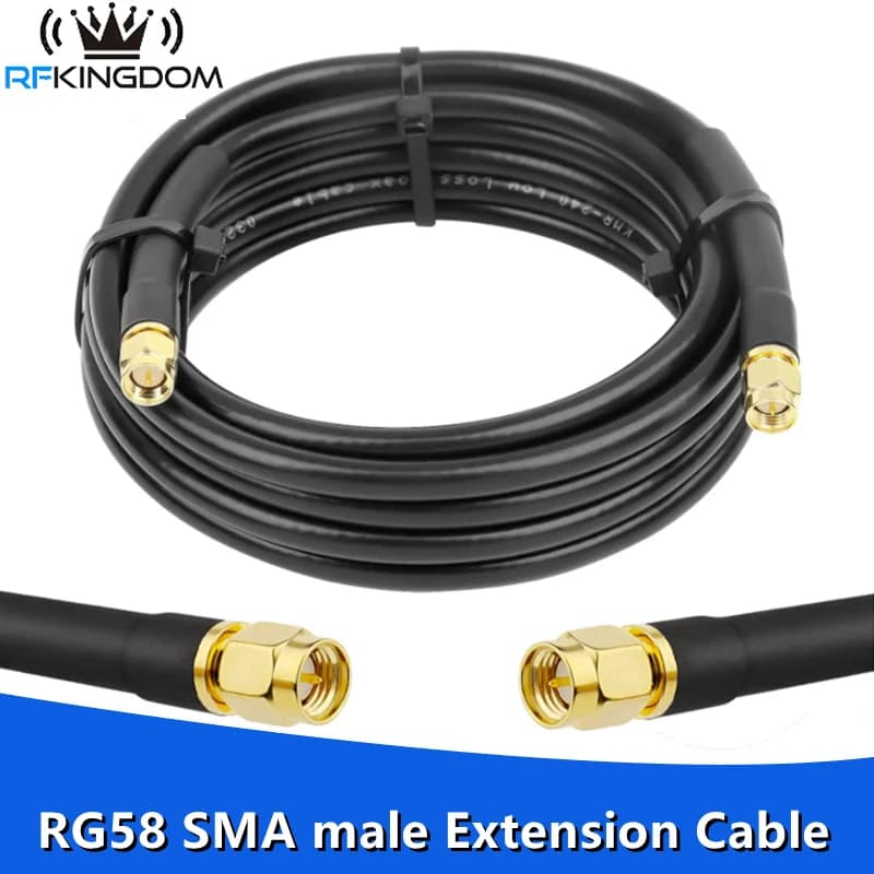Cavo di prolunga Coax RG58 SMA maschio a SMA maschio cavi Pigtail per Antenna WLAN rete Wireless WiFi 2G 3G 4G Radio RF da 1M a 10M