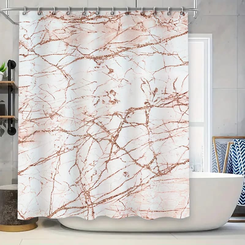 Tappetino da bagno con cactus verde, tenda da doccia decorativa, tessuto in poliestere stampato impermeabile, decorazione per il bagno di casa, spilla bianca verde rossa