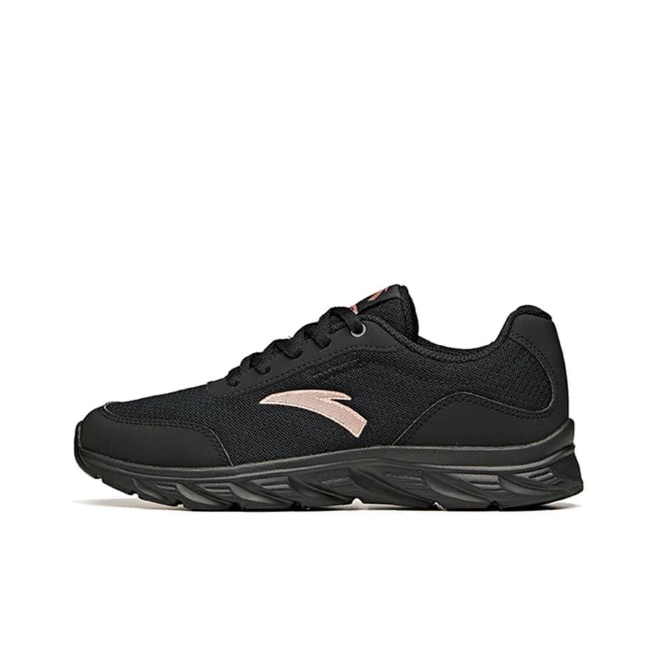 Anta Soft Sole Slip Resistant, Abrasion Resistant, Breathable Low top Casual Running Shoes Women's Black 922115571-4
