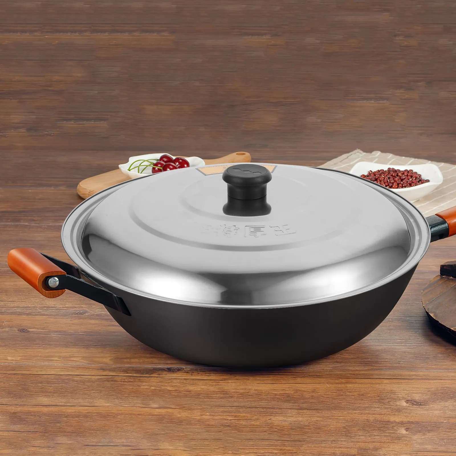 Multi-function Pan Lid Large Wok Dome Big Size for Stainless Steel Cover Metal Frying