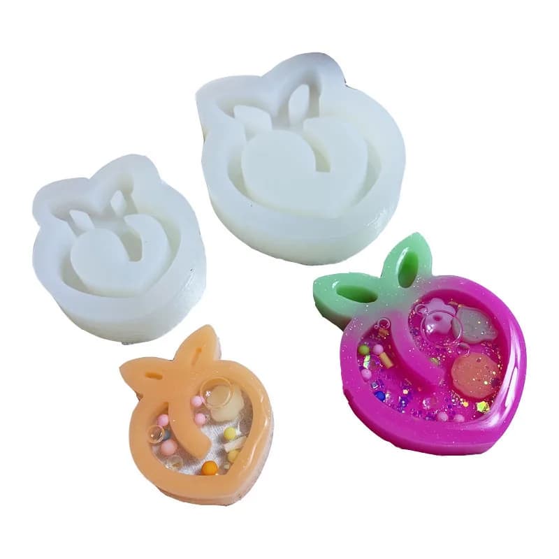 DIY Epoxy Resin Mold Peach Shaker Mold Silicone Jewelry Tools Jewelry Accessories