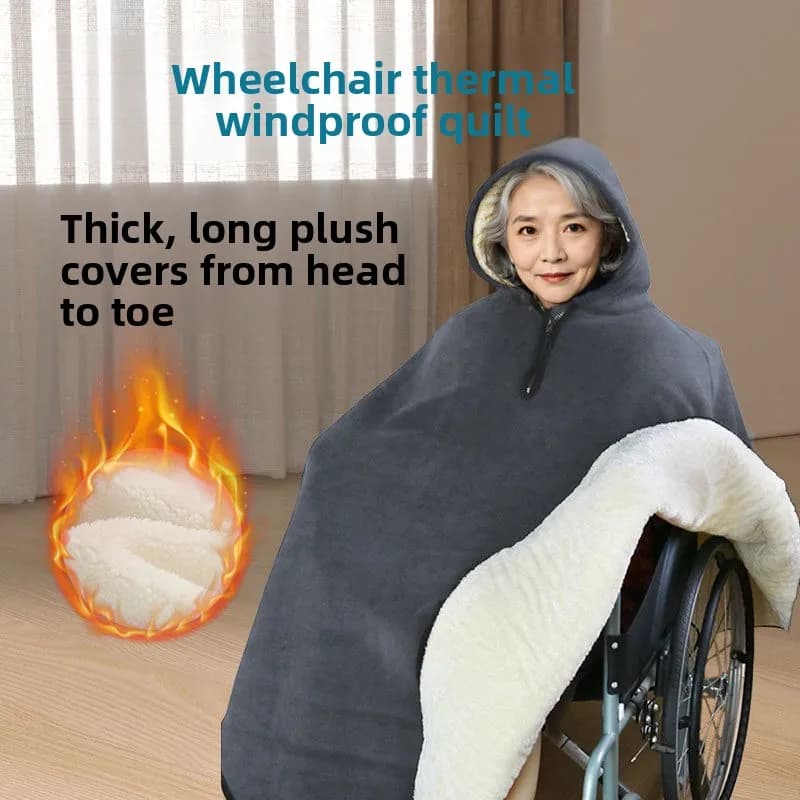 Coperta per sedia a rotelle Copertura antivento Accessorio da viaggio invernale Scaldaspalla per sedia a rotelle per anziani Set di coperte anti-freddo