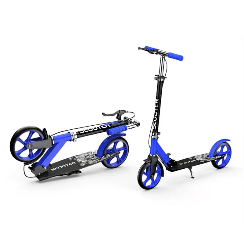 Scooter urbano a due ruote Adulti Adolescenti Pieghevole Doppio freno Leggero Scooter portatile per adulti Viaggio in città