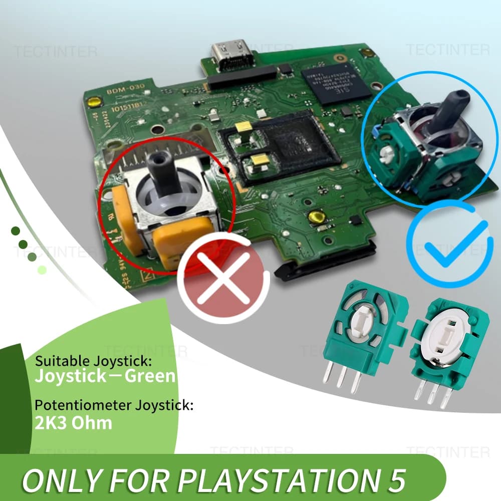 10-50PCS Analog Joystick Potentiometer 2K3 Ohm Replacement for Dualsense PS5 Controller Module Sensor Repair Parts Accessories