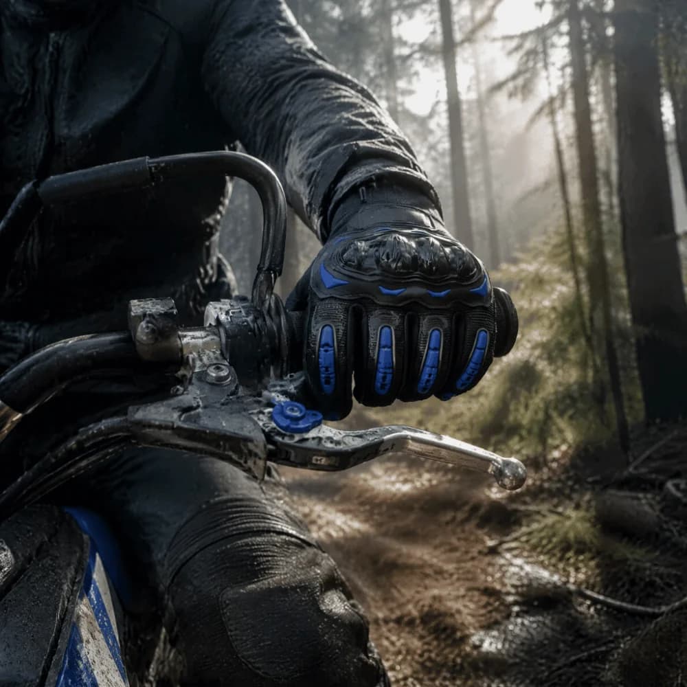 Wear-Resistant Motorcycle Riding Gloves Touchscreen Friendly Hard Knuckle Protection Full Finger Gloves Anti-Slip