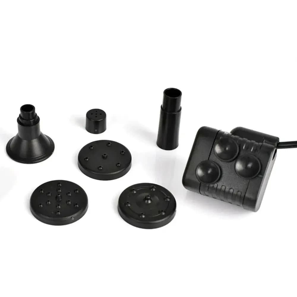 Mini Pompa Solare per Acqua DC Brushless Fai-da-te, Pompa Solare per Fontana 200L/H con 4 Ugelli, Fontana Solare da Giardino