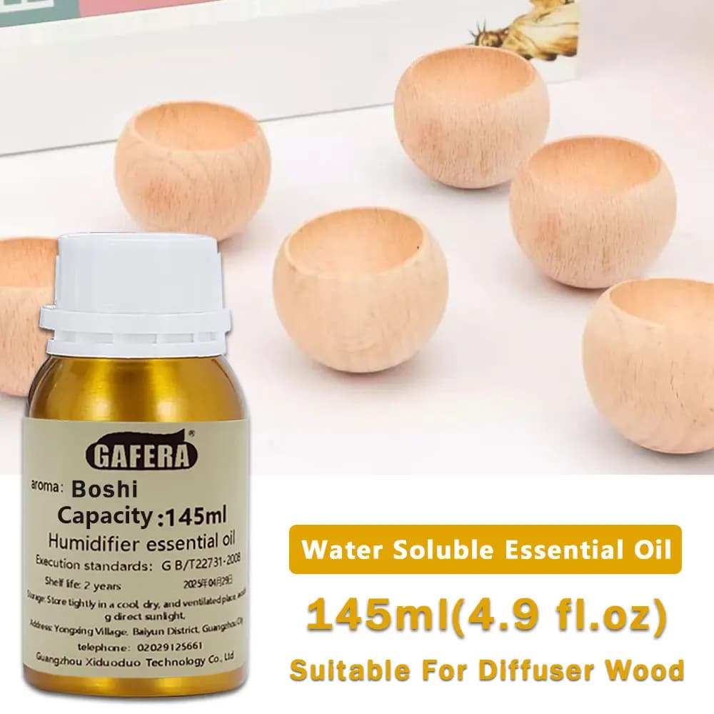 GAFERA 145ml (4.9 fl.oz) Oli Essenziali Boshi/Pera Inglese/Freesia/Rosa/Eucalipto - Per Diffusore, Legno Aromatico e Umidificatore