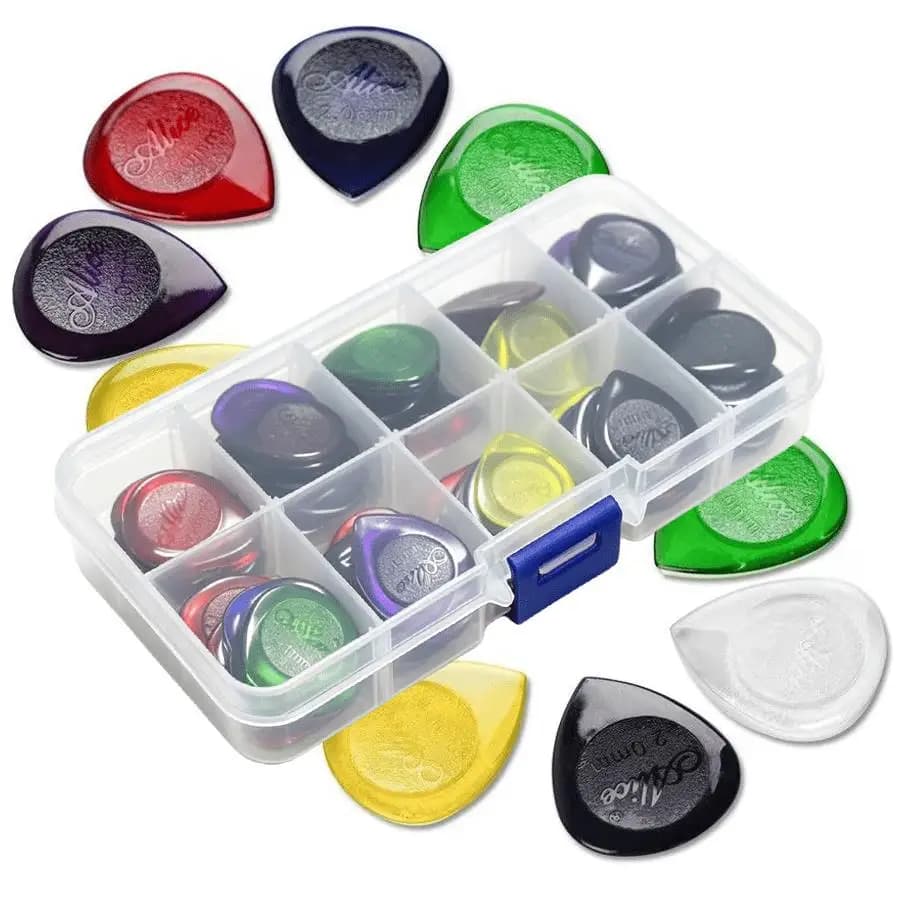 6/16/30/50pcs Transparent Guitar Picks, Resin Non Slip Plectrums for Acoustic, Electric & Bass XJM