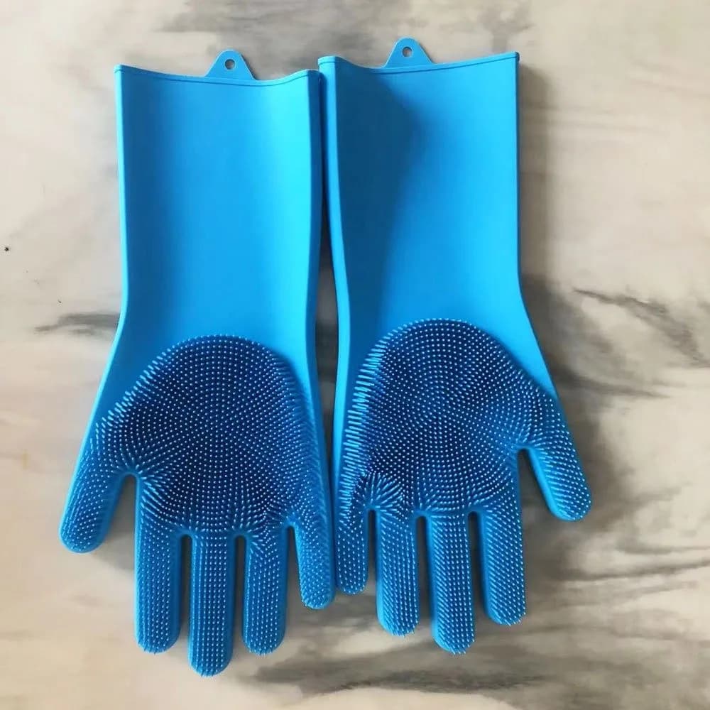 Set di 6 Guanti in Silicone per il Bagno di Cani e Gatti, Spazzola Massaggiante per la Rimozione del Pelo, Spazzolino da Dito per Cani, Morbido e Non Tossico, Scrubber per Shampoo per Animali Domestici, Uso Domestico