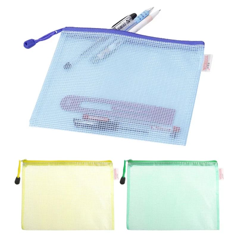 A5 Gridding borsa con cerniera impermeabile documenti penna archiviazione prodotti cartella tascabile forniture per ufficio e scuola