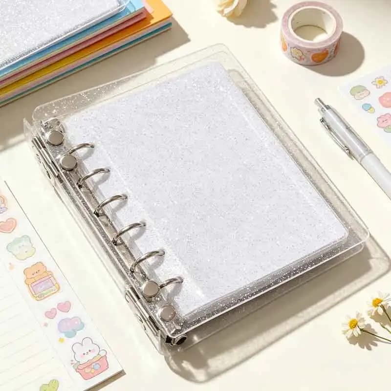 Portable A7/M5 Loose-Leaf Office Notebook Journal 30 Sheets Pocket Binder Diary Journal Planner Notebook School Stationery