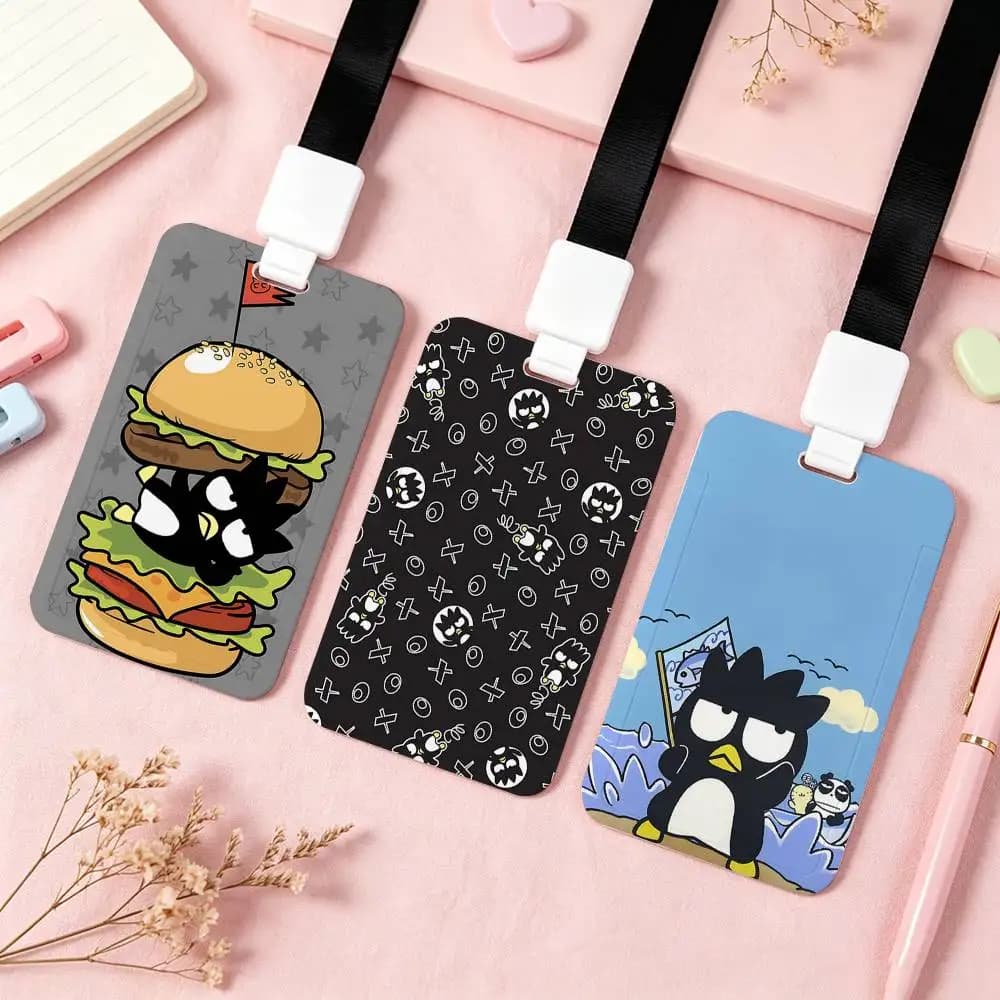 Funny B-Badtz Maru NFC Contactless Sliding Card Sleeve For Student Cards, Bus Cards, ID Cards, And Work Permits