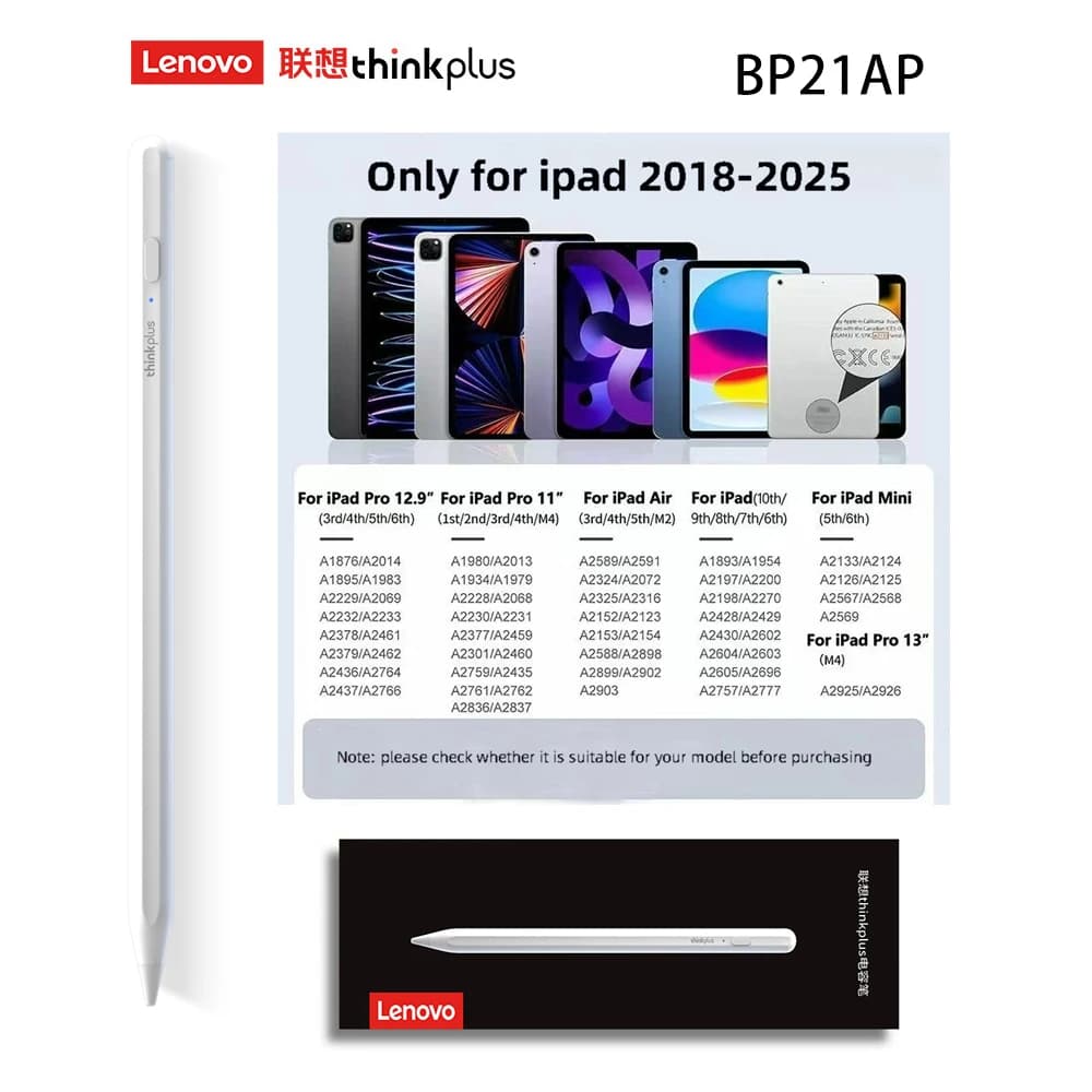 NUOVO Lenovo Thinkplus BP21AP per iPad Air11 13 PRO 12.9 6 Pro 2025 2026 Air5 4 iPad Pro11 MIMI8 Stilo per Tablet iPad