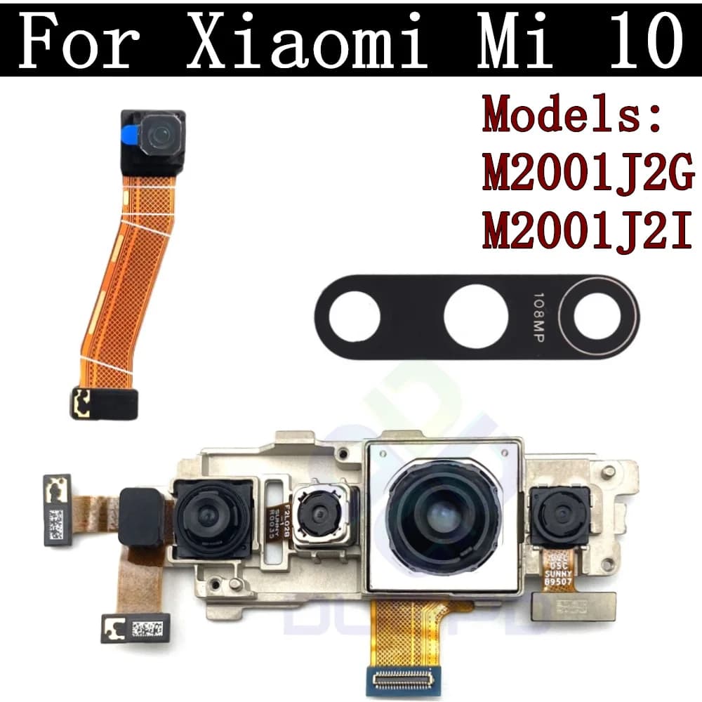 Front Rear Camera Module For Xiaomi Mi 10 Mi10 5G Frontal Selfie View Wide Main Back Facing Camera Glass Lens