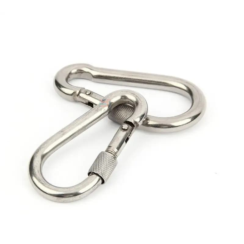 1PC Moschettone a molla M4 M5 M6 M8 M10 304 Acciaio inossidabile Collegamento rapido Anello di bloccaggio Gancio di alta qualità Grillo Catena di fissaggio Gancio