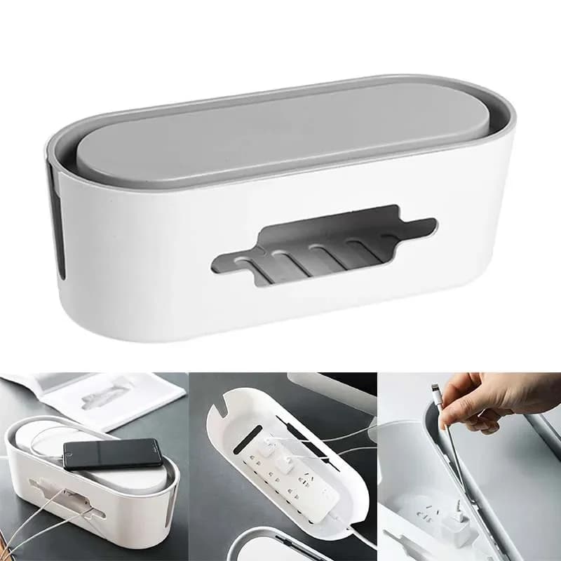1 scatola di immagazzinaggio per cavi elettronici, organizer per cavi, antipolvere, per accessori di gestione dei caricabatterie
