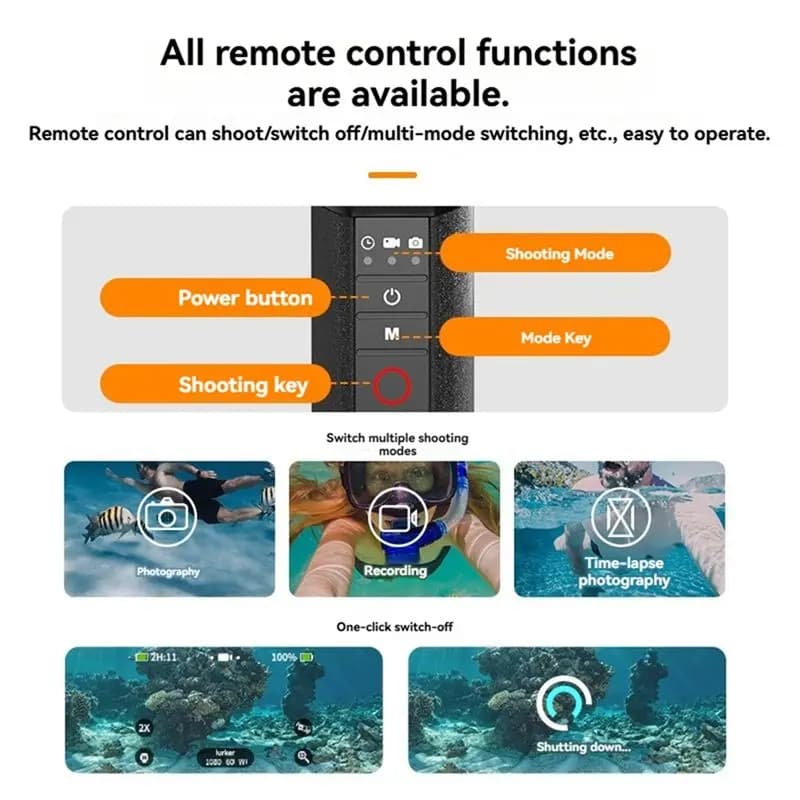 B31B for TELESIN Selfie Stick Buoyancy Bar Floating Grip with Hand Strap Remote for GoPro for Hero 8-13