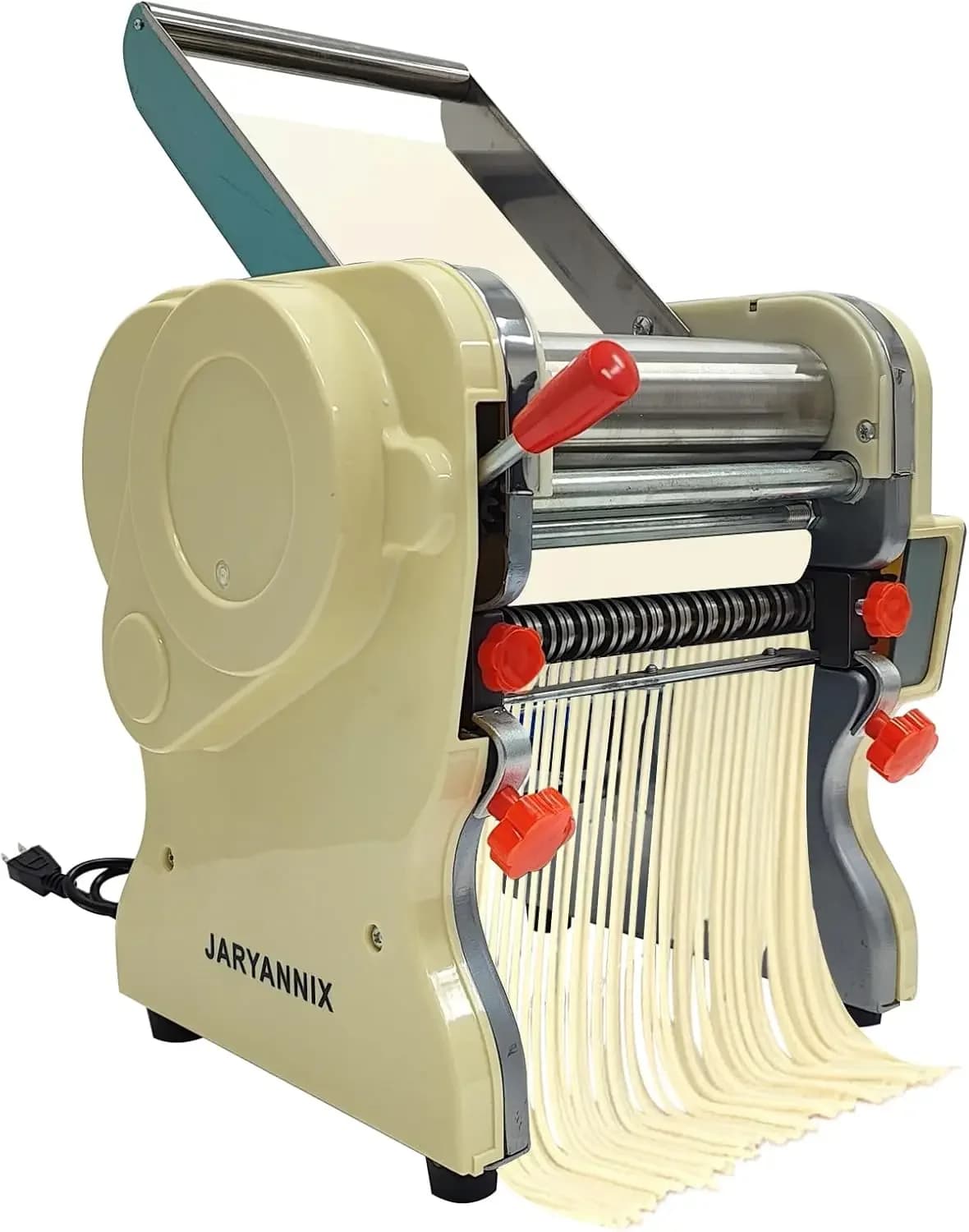 Macchina Elettrica per Pasta, Pressa per Pasta in Acciaio Inossidabile, Lame da 3mm e 9mm, Larghezza Regolabile, Macchina Automatica per Pasta