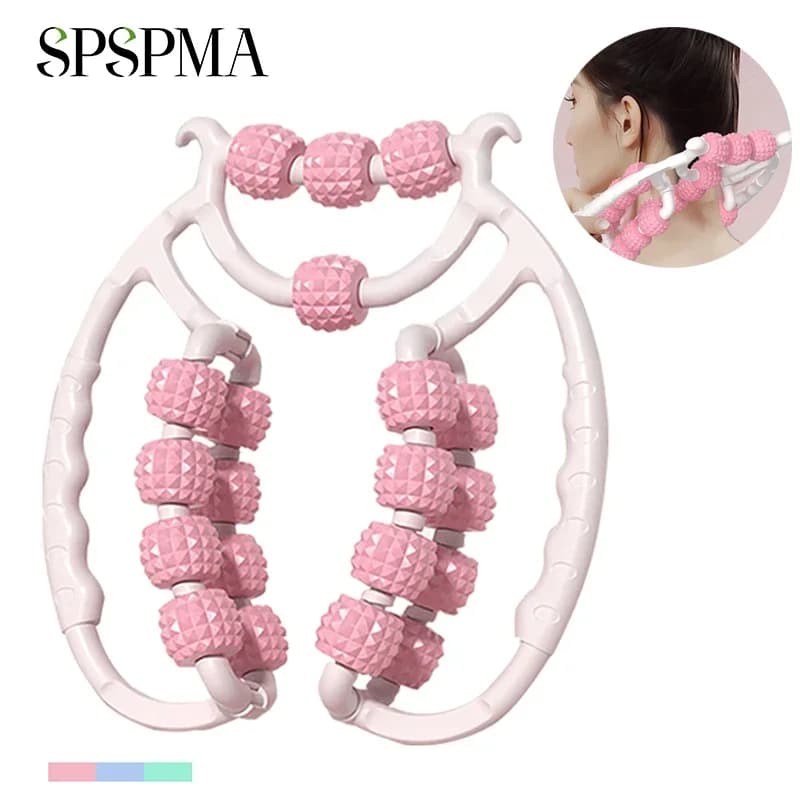 1 pcs muscle roller, snowy point massage foam roller stick for calf, leg, arms, 20 wheels Cellulite roller to alleviate deep tissues