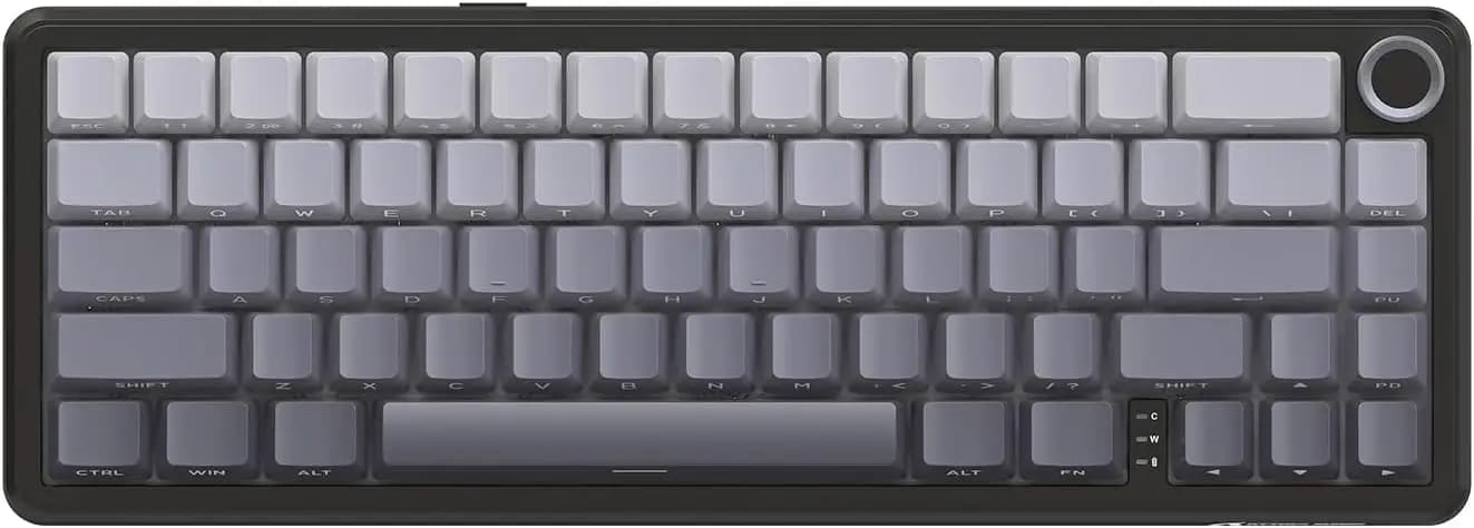 Attack Shark X66 Wireless Mechanical Keyboard RGB Backlit,Side Printed PBT Keycaps,66 Keys Hot Swappable Mechanical Keyboard