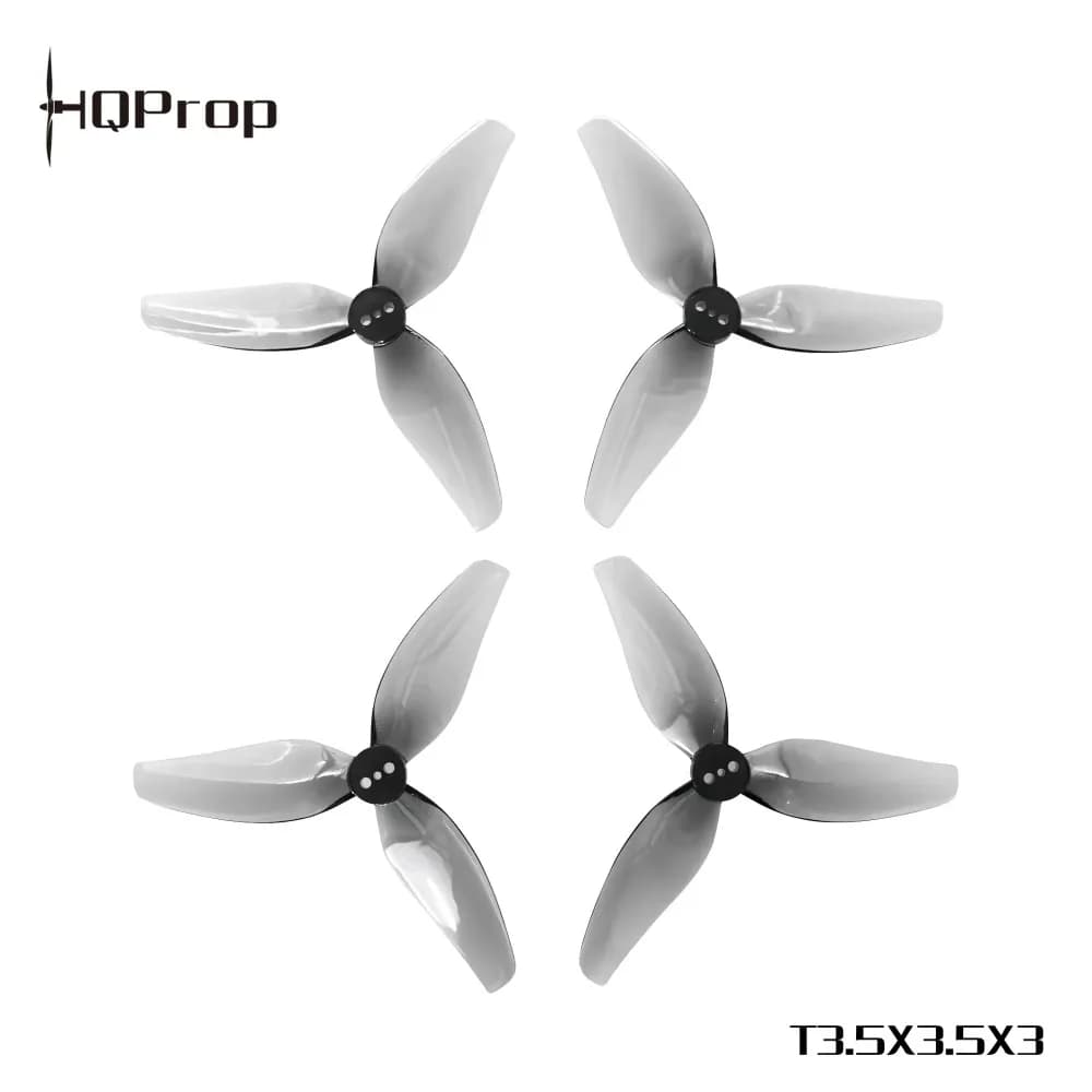 HQProp T3.5x3.5x3 Elica PC grigia 10CW+10CCW Albero da 1,5 mm per drone da corsa FPV - Durevole in policarbonato RC
