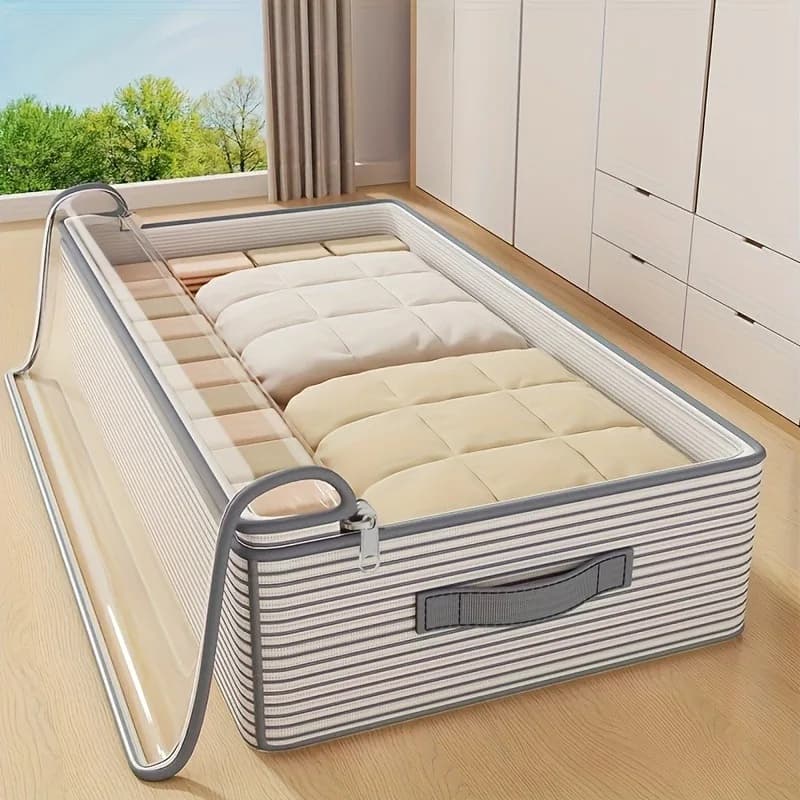 Large bags to store and organize: with transparent windows, drills and boxes to store clothes and organize