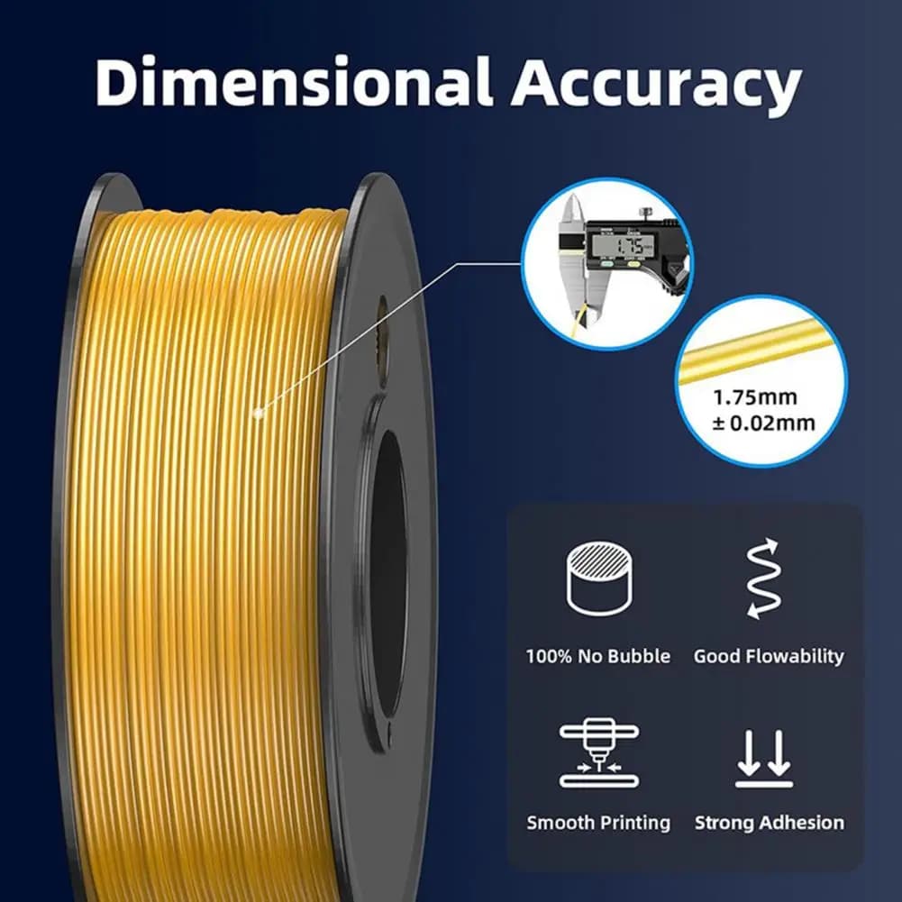 250g PLA Filament 1.75mm, Low Warp 3D Printer Filament Roll, Neatly Wound PLA Filament for Most 3D Printer