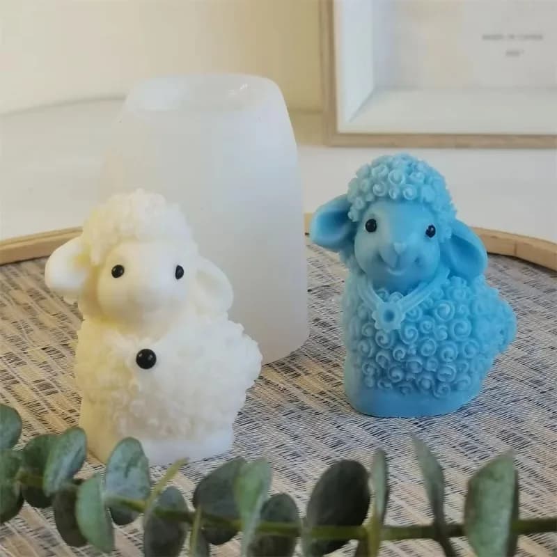Stampo in Silicone 3D a Forma di Pecora - Stampo Fai-da-Te per Resina, Sapone, Candele, Gesso, Collane, Ciondoli e Decorazioni Artigianali