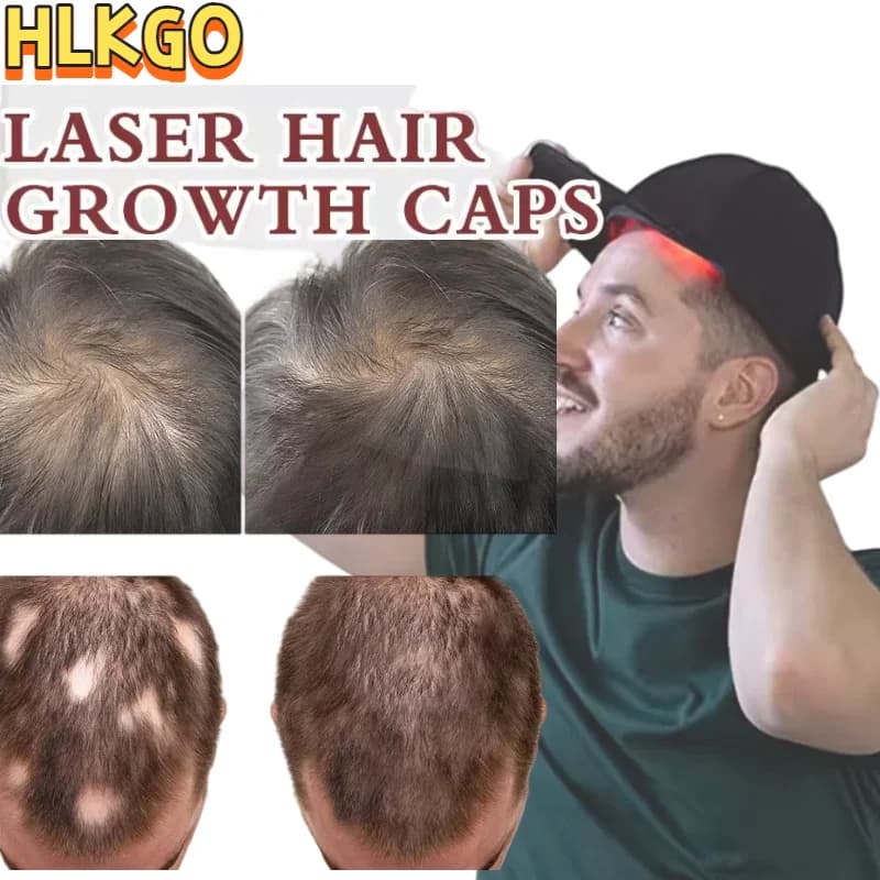 HLKGO Hair Growth Cap with 96 Laser Diodes Professional LLLT Therapy for Rapid Hair Growth, Oil Control & Scalp Health