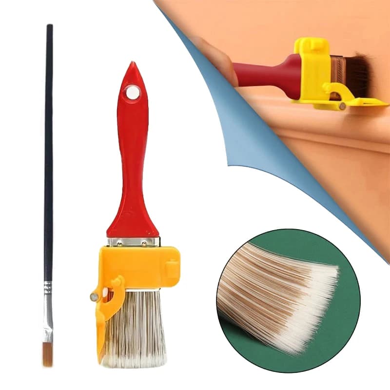 Set di Pennelli per Pittura Murale, Pennelli per Separazione Colori, Pennelli per Rifiniture, Pennelli per Angoli Interni, Strumento con Manico per Angoli Nascosti, Set di Forniture Artistiche
