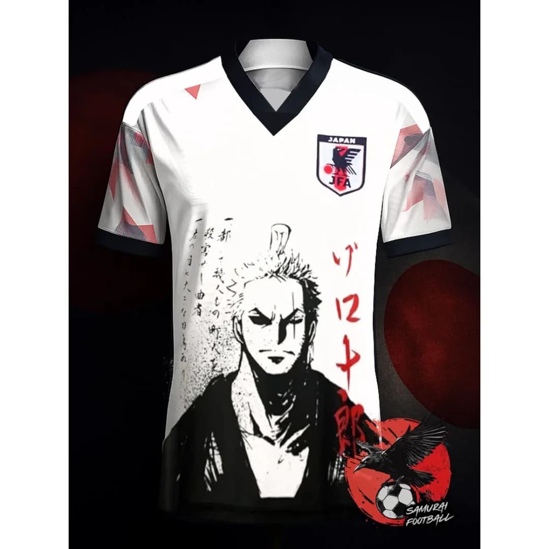 One Piece 2026, Japanese football shirt samurai, men's fast drying sports T-shirt, children's clothing, women's T-shirt