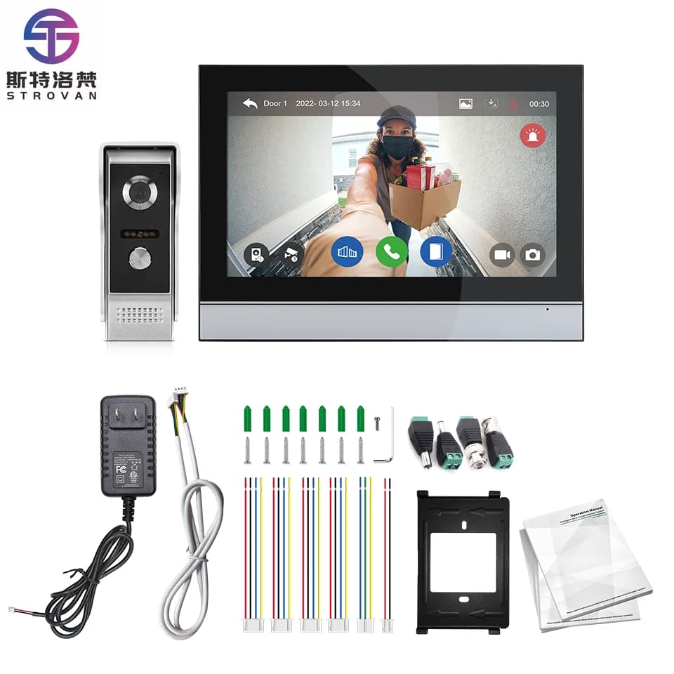 Videocitofono citofono con sistema campanello da 10 pollici con risoluzione 1080P
