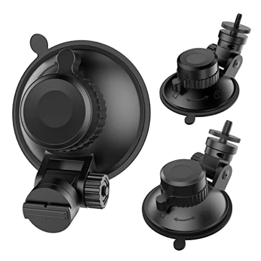 Dash Cam Mount, Suction Cup Mount, Windshield and Dashboard Suction Cup Mount Camera Mount, For ROVE R2-4K, CHORTAU Dash Cam, S