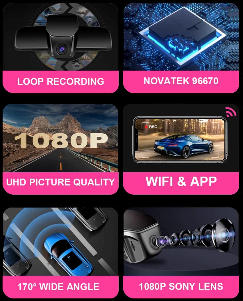 Plug and Play Dashcam WIFi Car DVR For Volkswagen VW ID.3 ID3 2020~2024,for Cupra Born 2020~2023 With APP Control OEM Style DVR