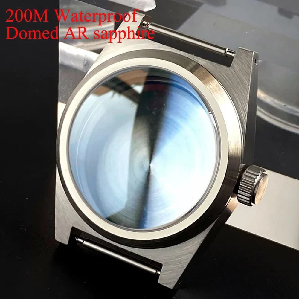 MATELION 38mm AR Dome Coat Crystal Sapphire Crystal Diving 200M Waterproof watch case suitable NH35 NH36 NH34 ETA 2824 PT5000 Men's Watches