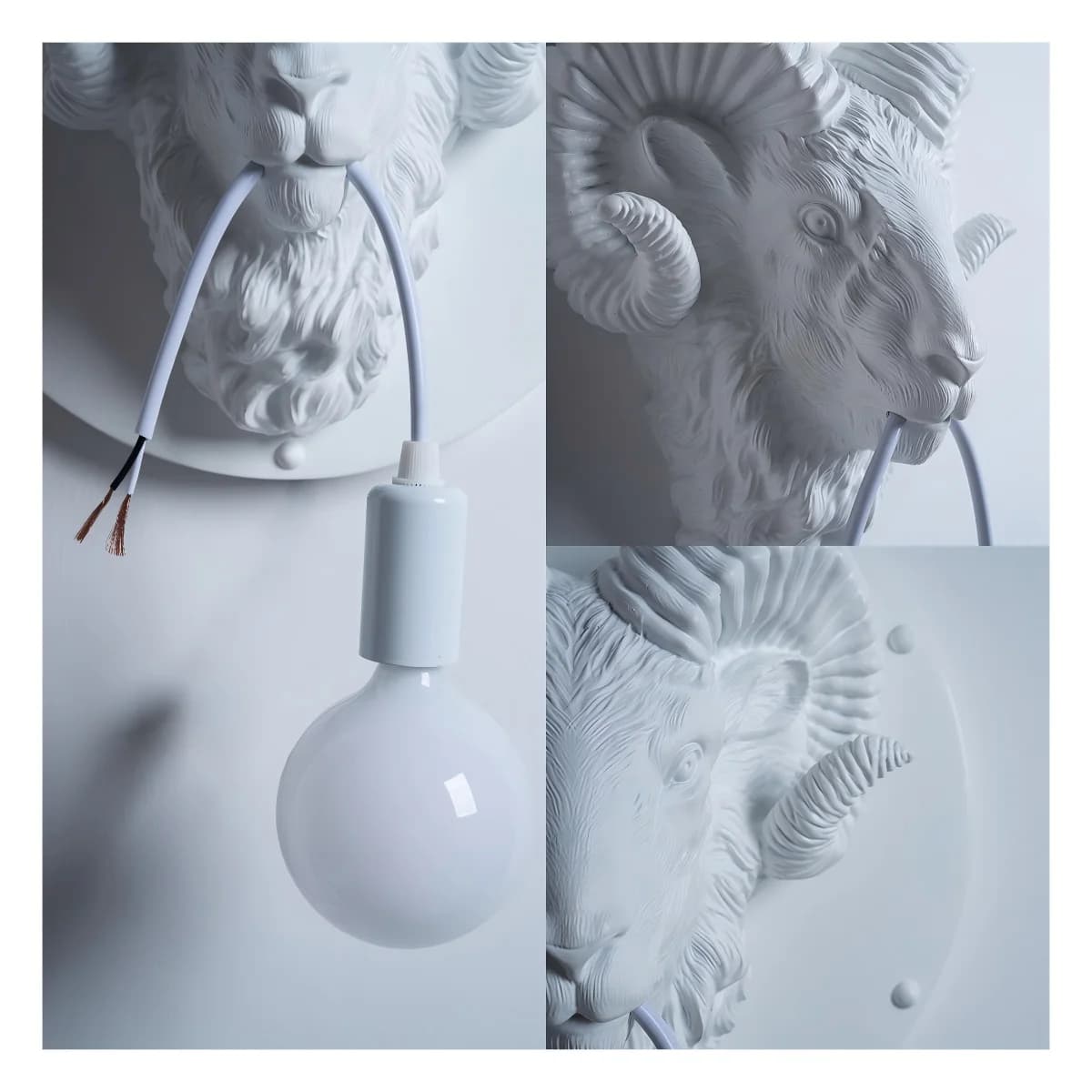 Nordic animal Sheep wall lamp dining room bedroom lamp creative designer bite line Sheep wall light Home Decor Lighting fixtures