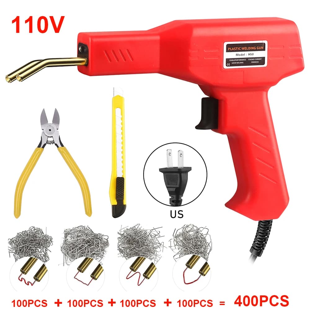 110V US Hot Cucitrice Saldatrice di Plastica Paraurti Kit di Riparazione Saldatore Per La Riparazione di Plastica Paraurti Auto Riparazione Pistola di Saldatura