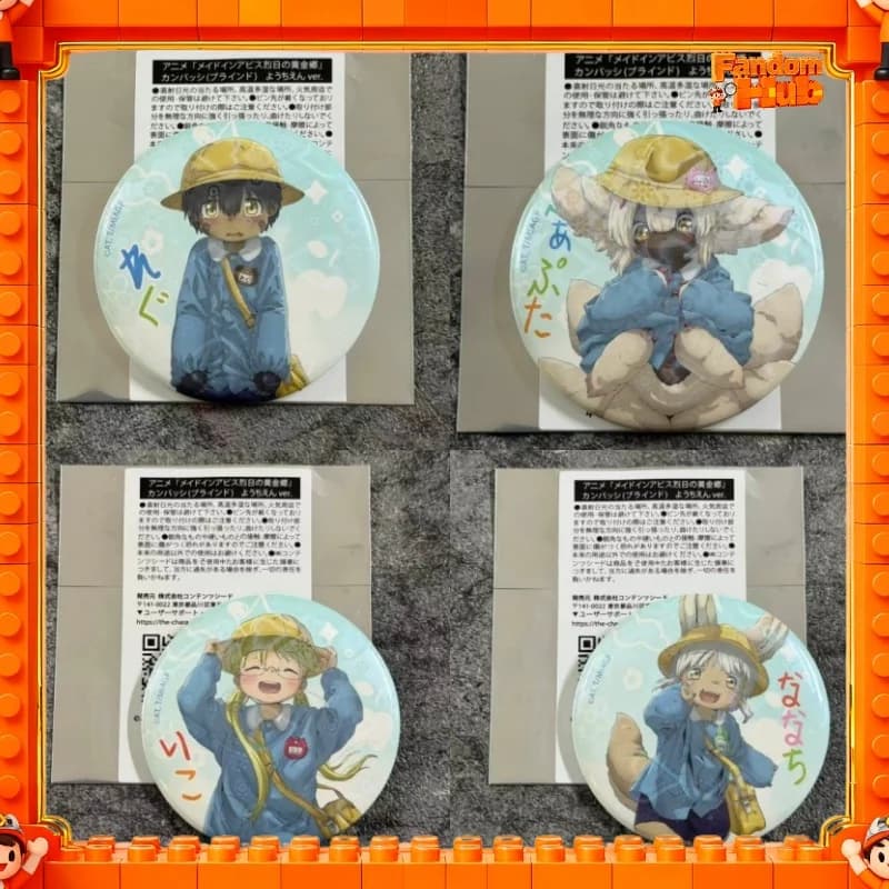 Badge Originale Made In Abyss Golden City Pop-Up Kindergarten Can, Versione Giapponese, Riko Reg Nanachi Faputa, Giocattolo Regalo